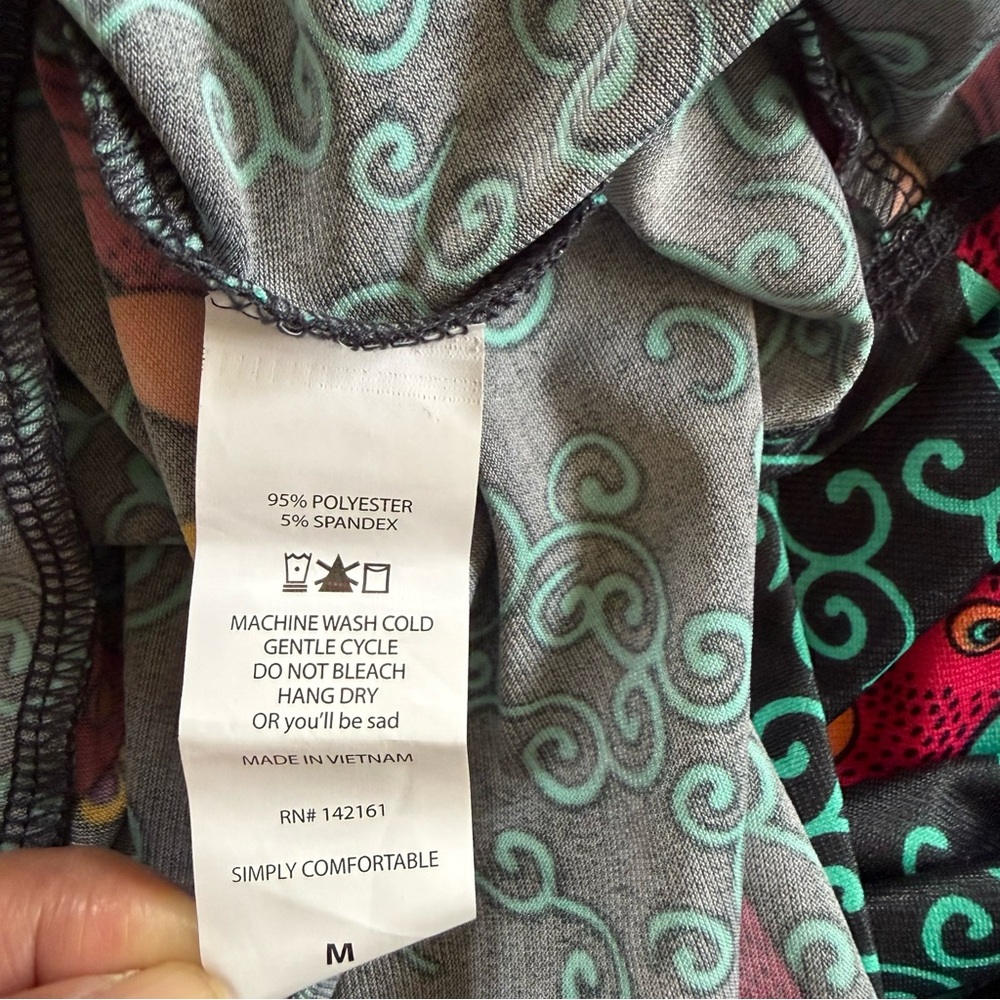 NWT LulaRoe Bird Print Long Maxi Stretchy Skirt Women’s Size Medium Bird Lover - Picture 5 of 10